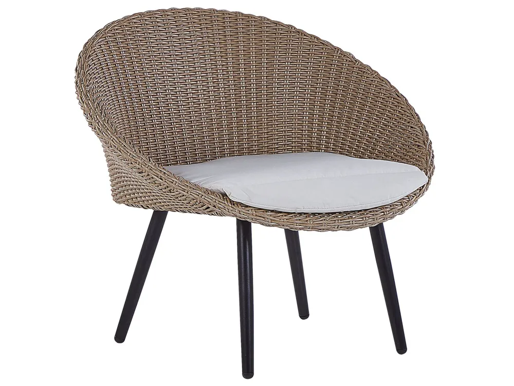 Set bistro rattan color naturale ORTIGIA per Terrazzo e Cortile