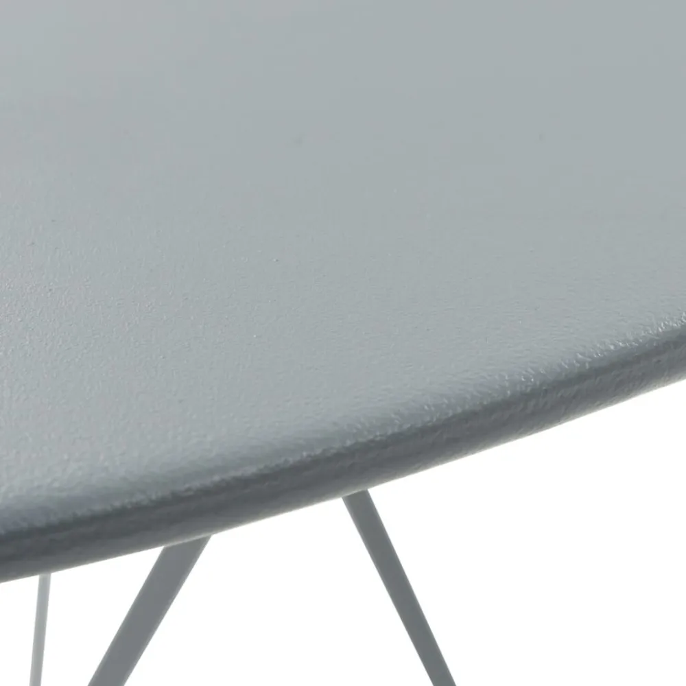 Set da Bistrot 3 pz Acciaio Grigio con Cuscini Inclusi