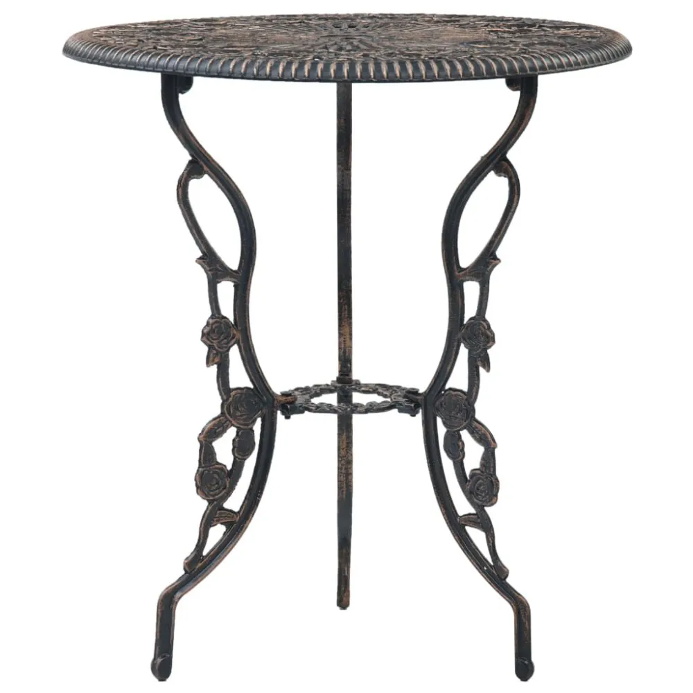 Set da Bistrot 3 pz Alluminio Pressofuso per Terrazzo e Cortile