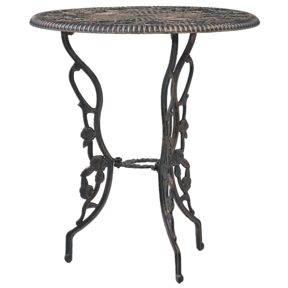 Set da Bistrot 3 pz Alluminio Pressofuso per Terrazzo e Cortile