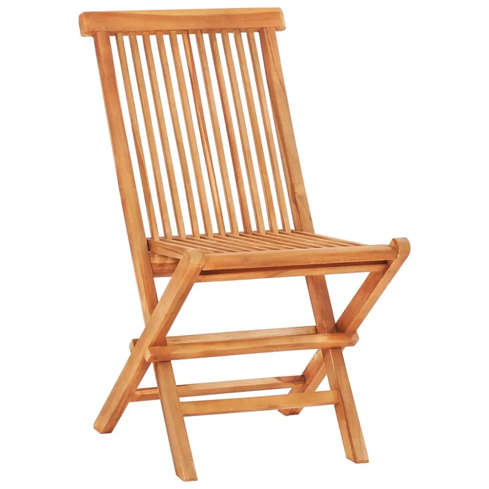 Set da Bistrot 3 pz con Cuscini Verdi Legno Massello di Teak per Soggiorno Esterno