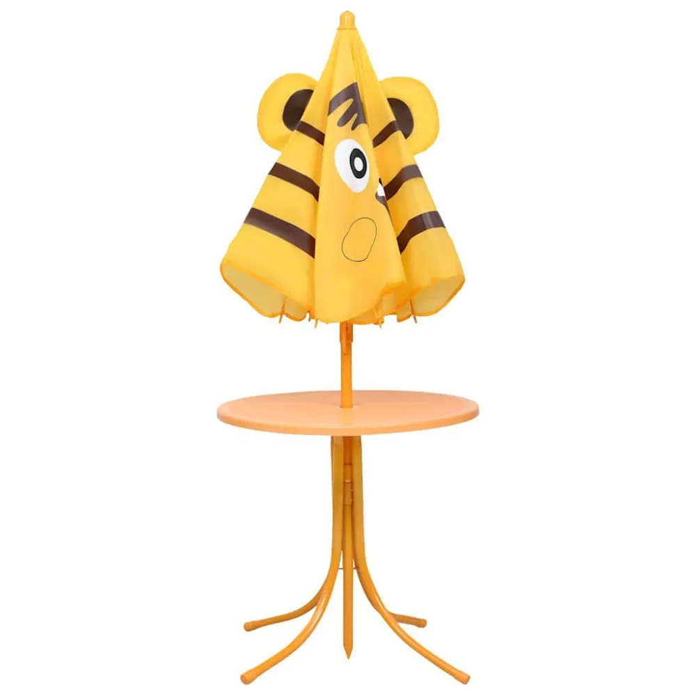 Set da Bistrot da Giardino per Bambini con Ombrellone Giallo Quick Assembly