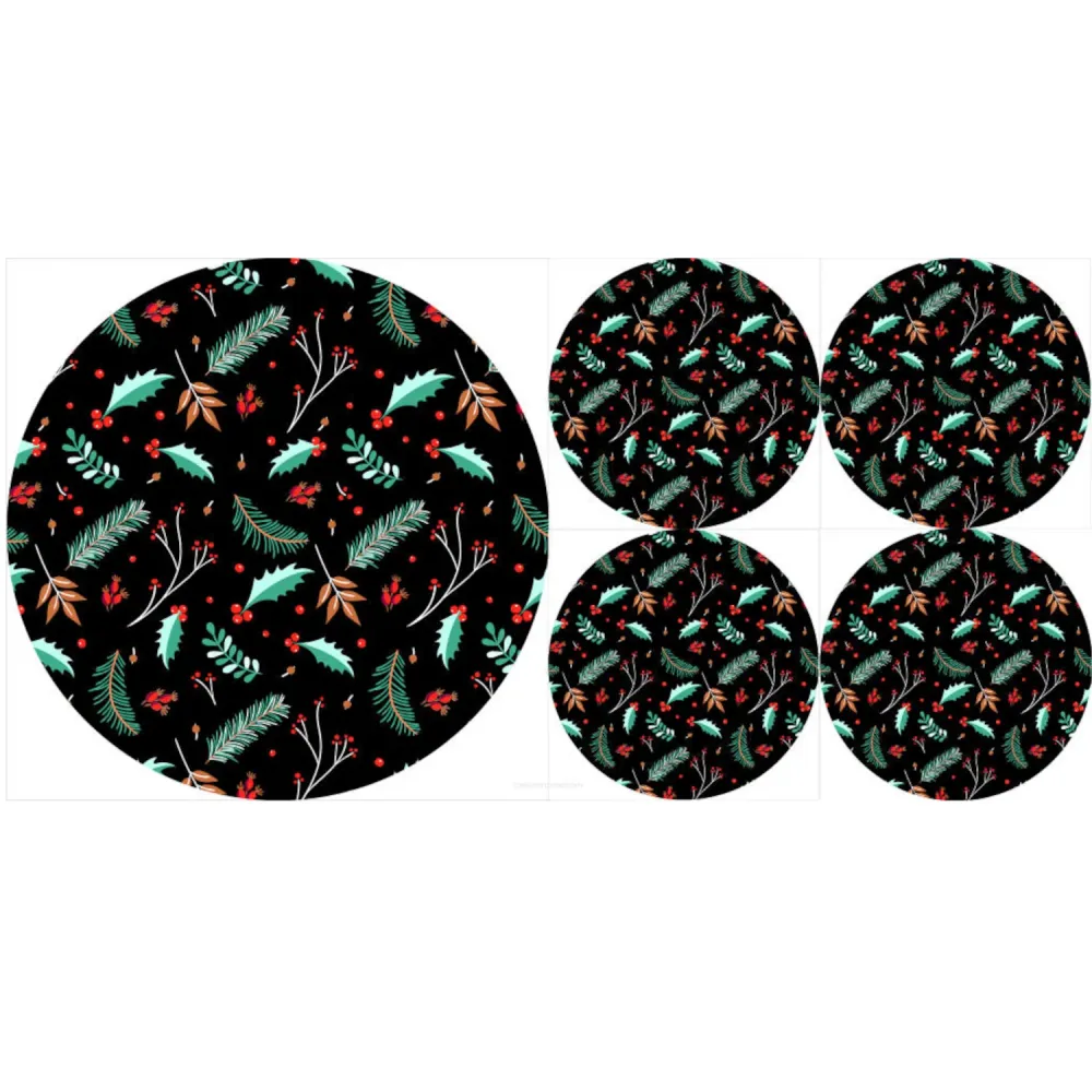 Set circular felt table placemats 1 + 4 - OSTROKRZEW Stile Moderno