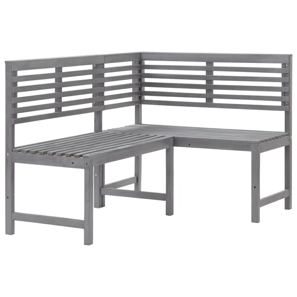 Set Componibile Set da Bistrot 4 pz Legno Massello di Acacia Grigio