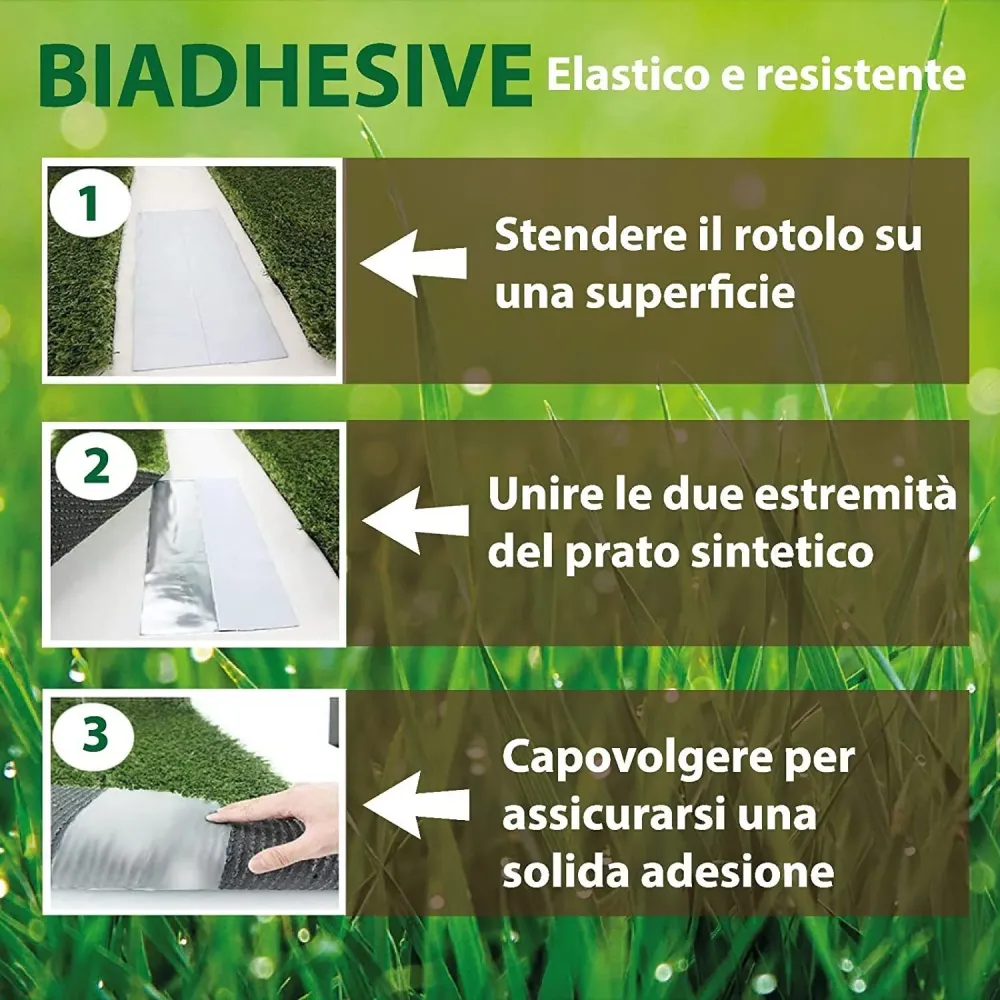 Set con Tavolo Nastro biadesivo per erba sintetica - mm75x25mt