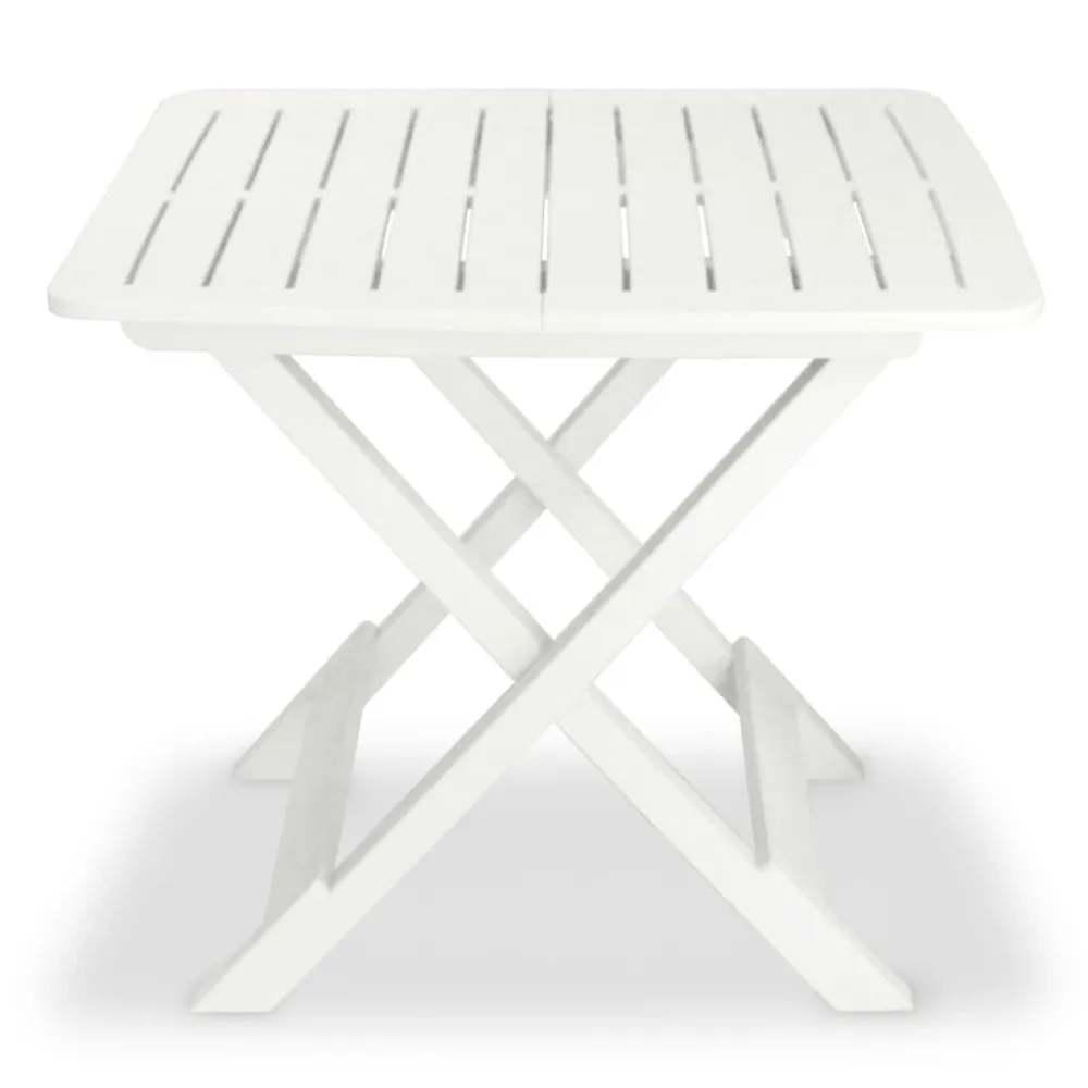Set con Tavolo Set da Bistrot 3 pz Plastica Bianco