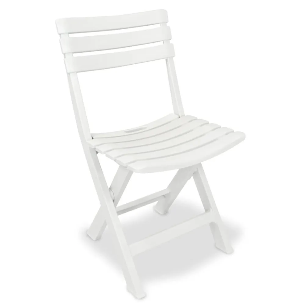 Set con Tavolo Set da Bistrot 3 pz Plastica Bianco