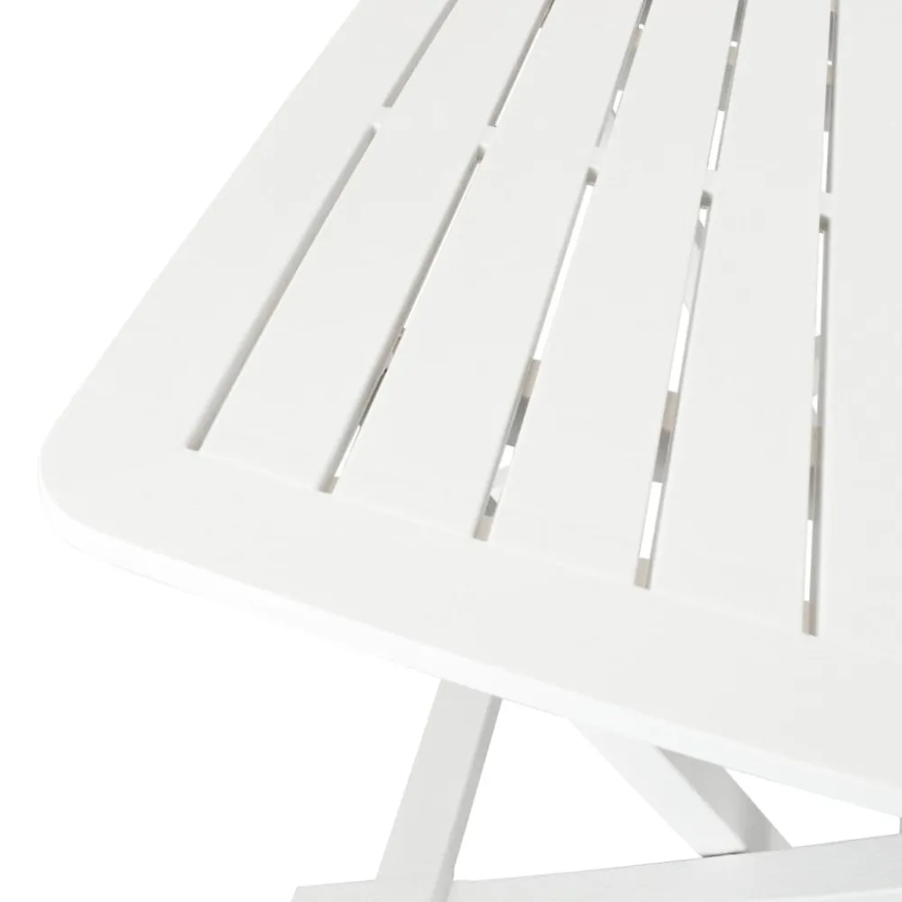 Set con Tavolo Set da Bistrot 3 pz Plastica Bianco