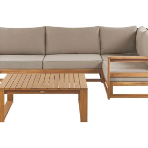 Set con Tavolo Set da giardino TIMOR Legno d'acacia certificato FSC® Legno evidente Sinistra