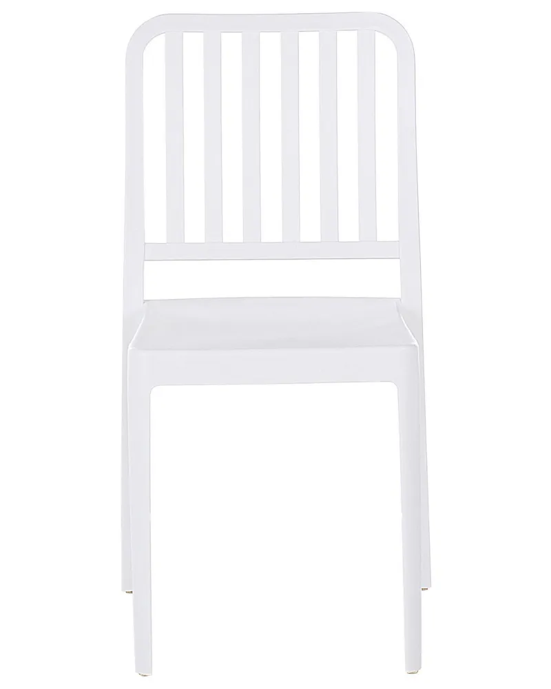 Set Esterno Resistente Set 4 Garden Chairs SERSALE Synthetic Material White
