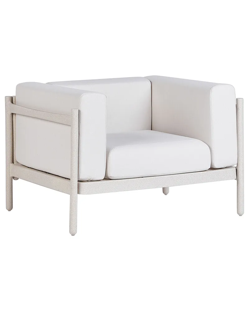 Set 2 Garden Armchairs FERRETTI Light Crema