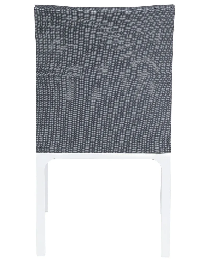 Set 6 Garden Chairs BACOLI Fabric Dark Grey per Soggiorno Esterno