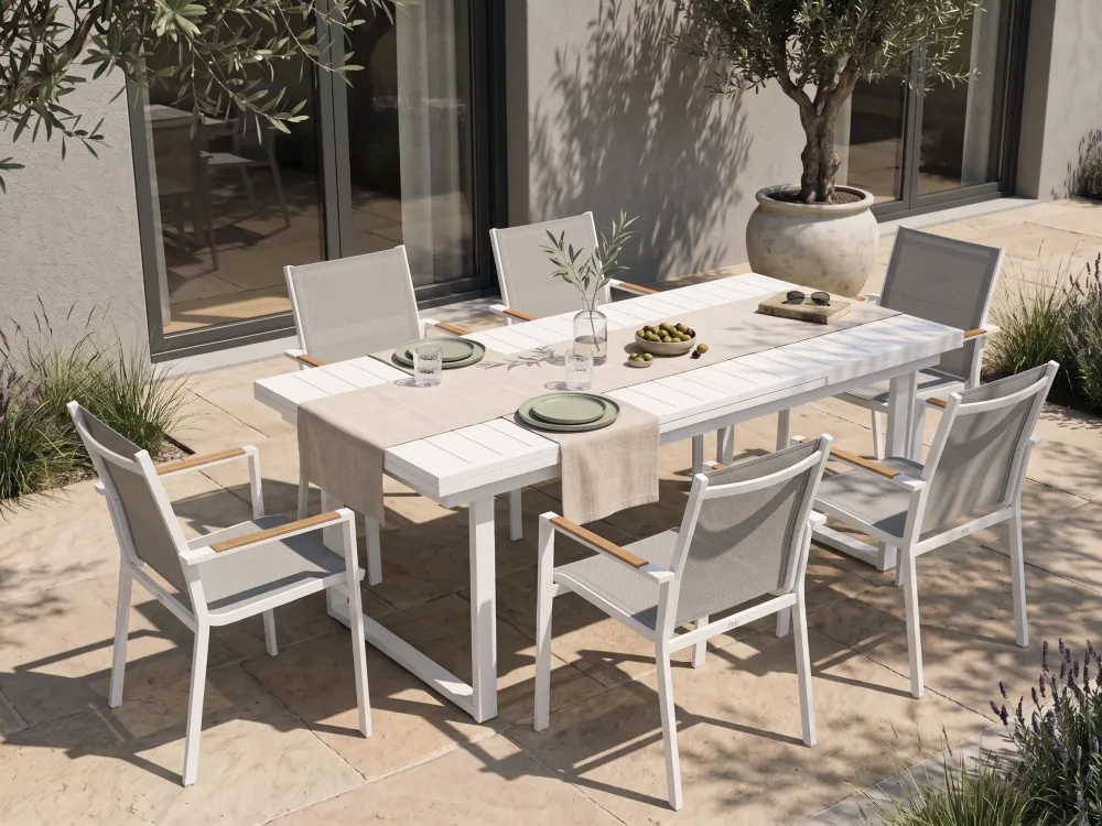 Set 4 Garden Chairs BUSSETO Metallico Grey