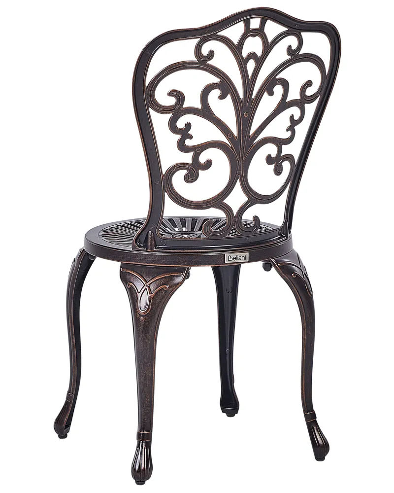 Set 2 Garden Chairs TRIORA Ferro Brown