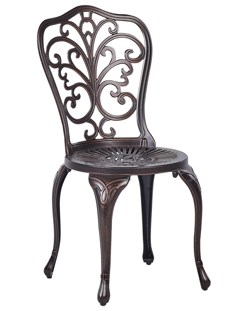 Set 2 Garden Chairs TRIORA Ferro Brown