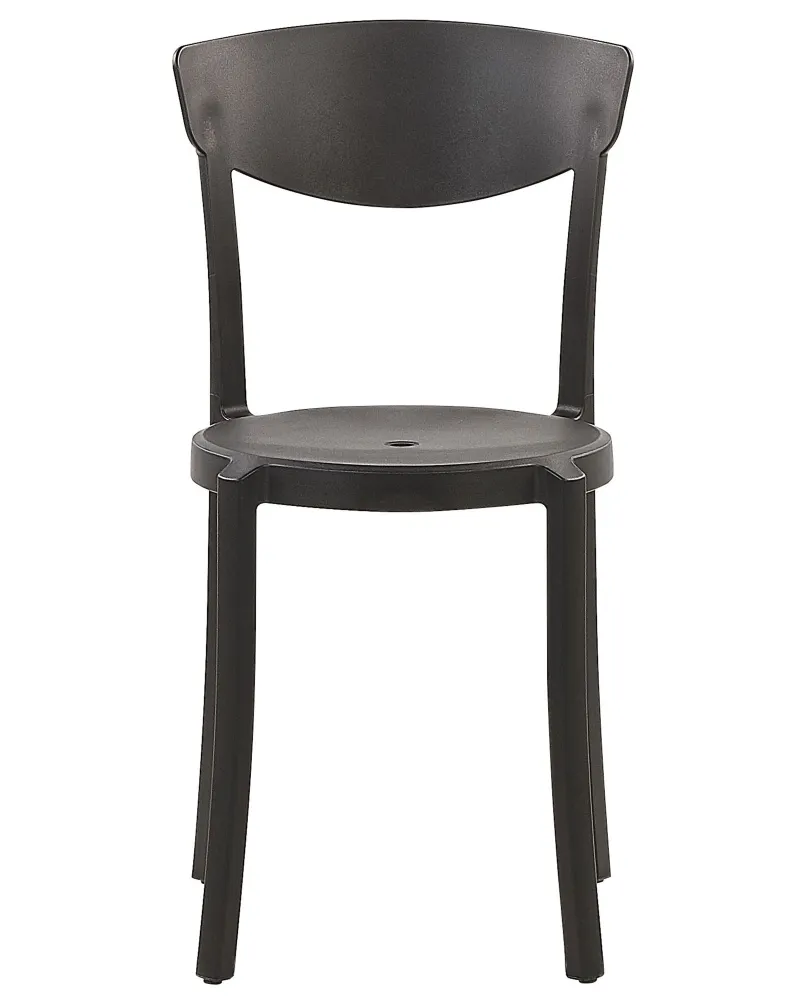 Set 4 Garden Chairs VIESTE Nero notte per Soggiorno Esterno