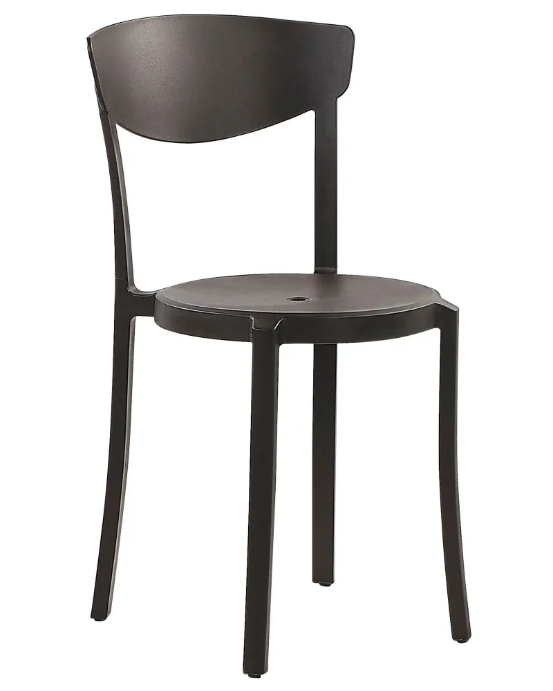 Set 4 Garden Chairs VIESTE Synthetic Material Nero notte