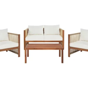Set da giardino ANTRIA Legno d'acacia Crema