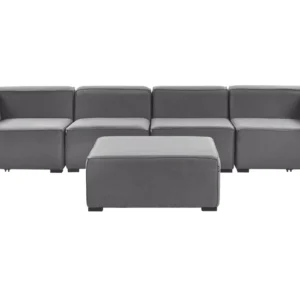 Set da giardino AREZZO Poliestere Grigio Materiale Resina Intrecciata