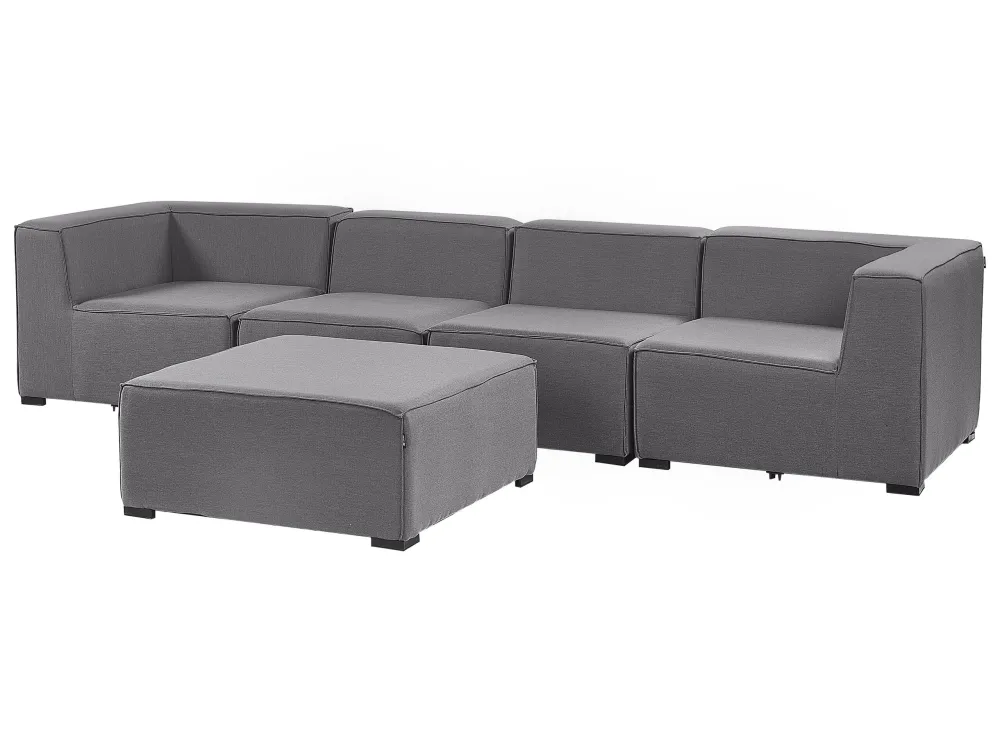 Set da giardino AREZZO Poliestere Grigio Materiale Resina Intrecciata