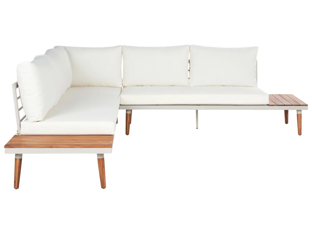 Set da giardino CORATO Legno d'acacia Bianco sudicio Reversibile