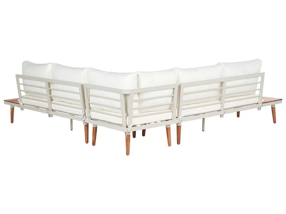 Set da giardino CORATO Legno d'acacia Bianco sudicio Reversibile