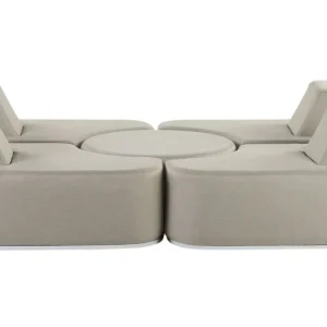 Set da giardino FABRO Poliestere Grigio limpido
