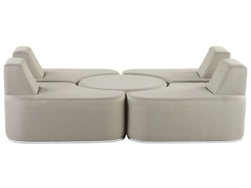 Set da giardino FABRO Poliestere Grigio limpido