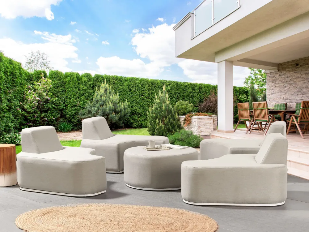 Set da giardino FABRO Poliestere Grigio limpido