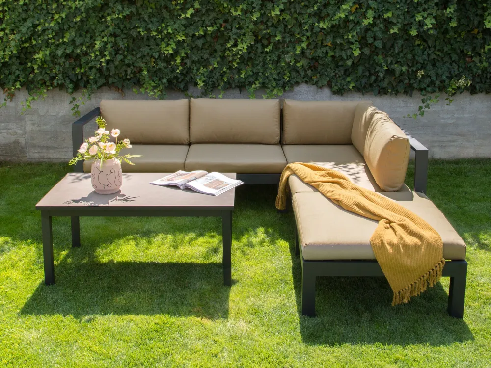 Set da giardino MESSINA Alluminio Crema sabbia