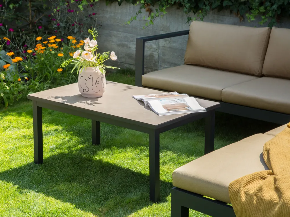 Set da giardino MESSINA Alluminio Crema sabbia