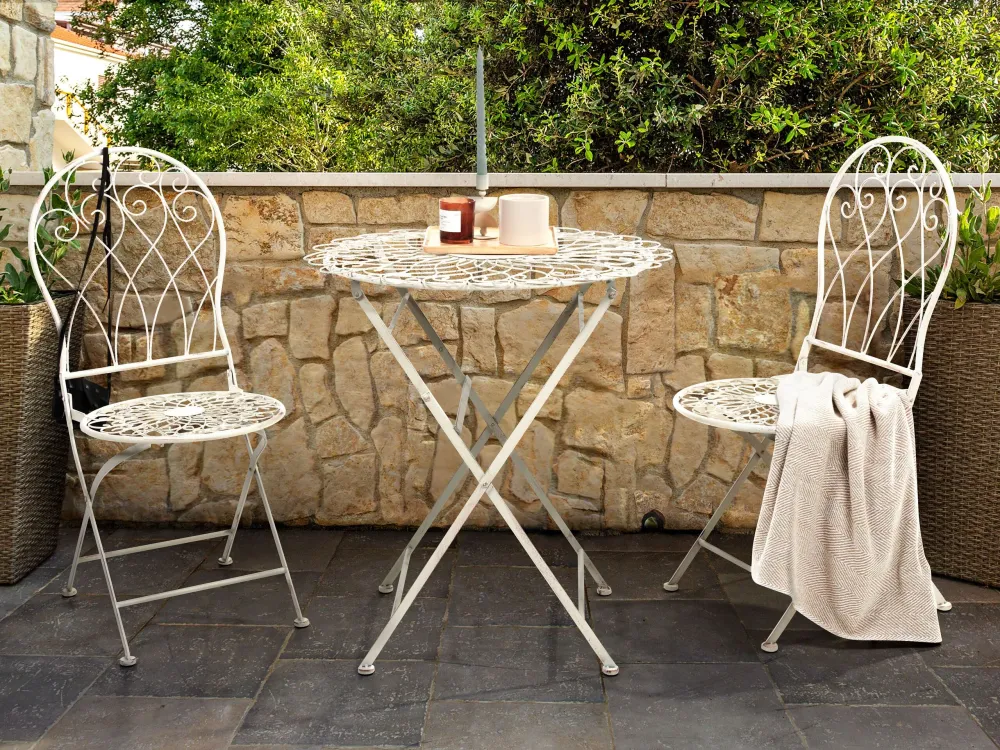 Set Giardino Premium Set da balcone metallo bianco STIFFE