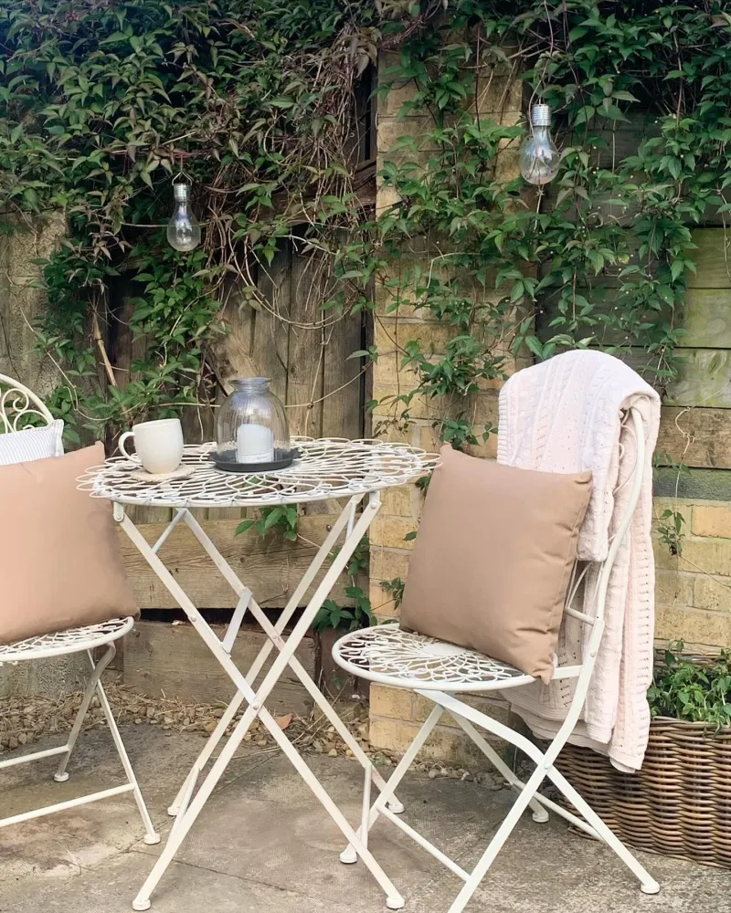 Set Giardino Premium Set da balcone metallo bianco STIFFE
