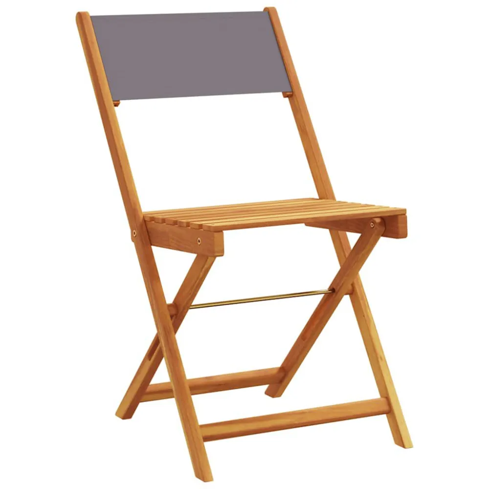 Set Giardino Premium Set da Bistrot 3pz Antracite Tessuto e Legno Massello