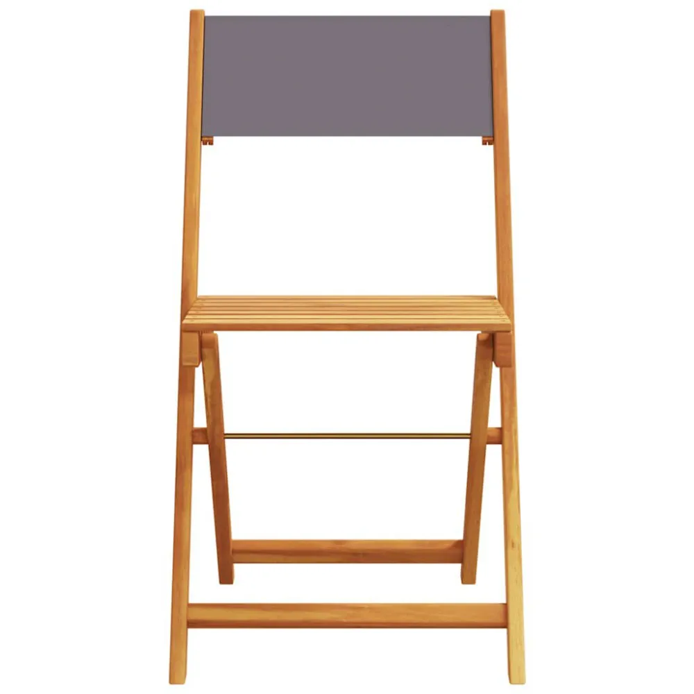 Set Giardino Premium Set da Bistrot 3pz Antracite Tessuto e Legno Massello