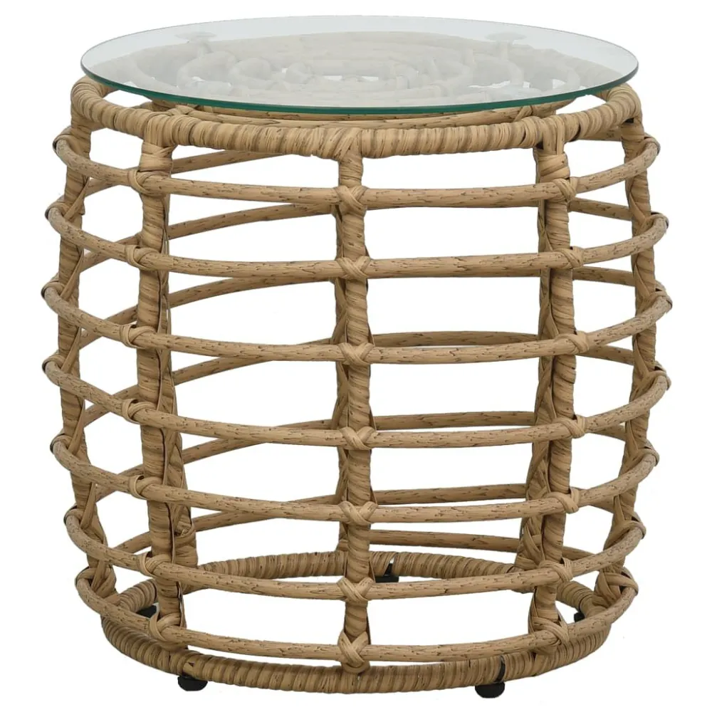 Set Giardino Premium Set da Bistrot 3 pz Polyrattan Rovere