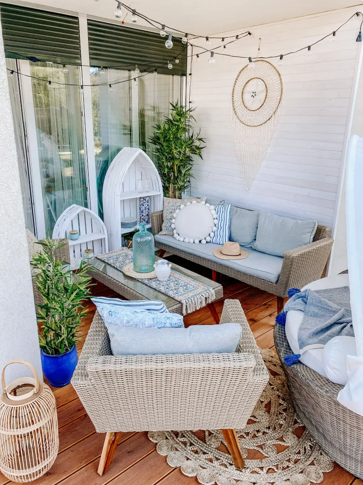 Set Giardino Premium Set da giardino VITTORIA Rattan sintetico Grigio