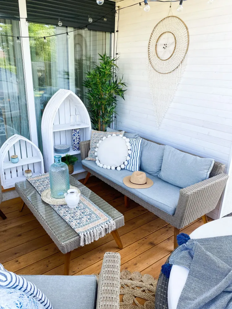 Set Giardino Premium Set da giardino VITTORIA Rattan sintetico Grigio