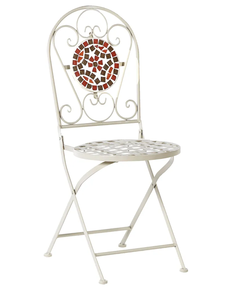 Set Giardino Premium Set di 2 sedie da giardino SPELLO Metallo Bianco
