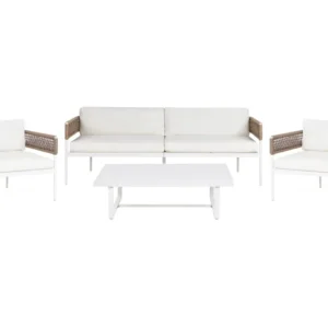 Set da giardino SERLA Alluminio Bianco Simmetrico Quick Assembly