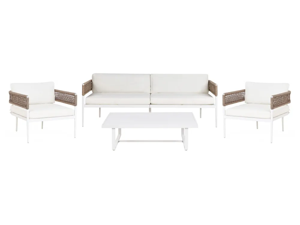 Set da giardino SERLA Alluminio Bianco Simmetrico Quick Assembly