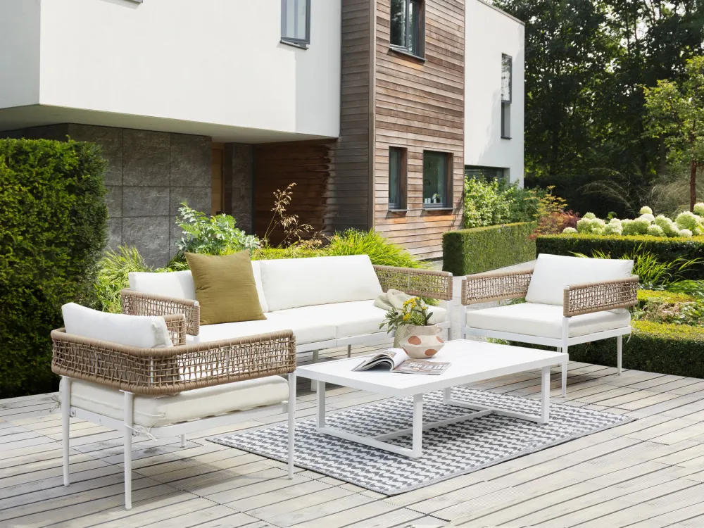 Set da giardino SERLA Alluminio Bianco Simmetrico Quick Assembly