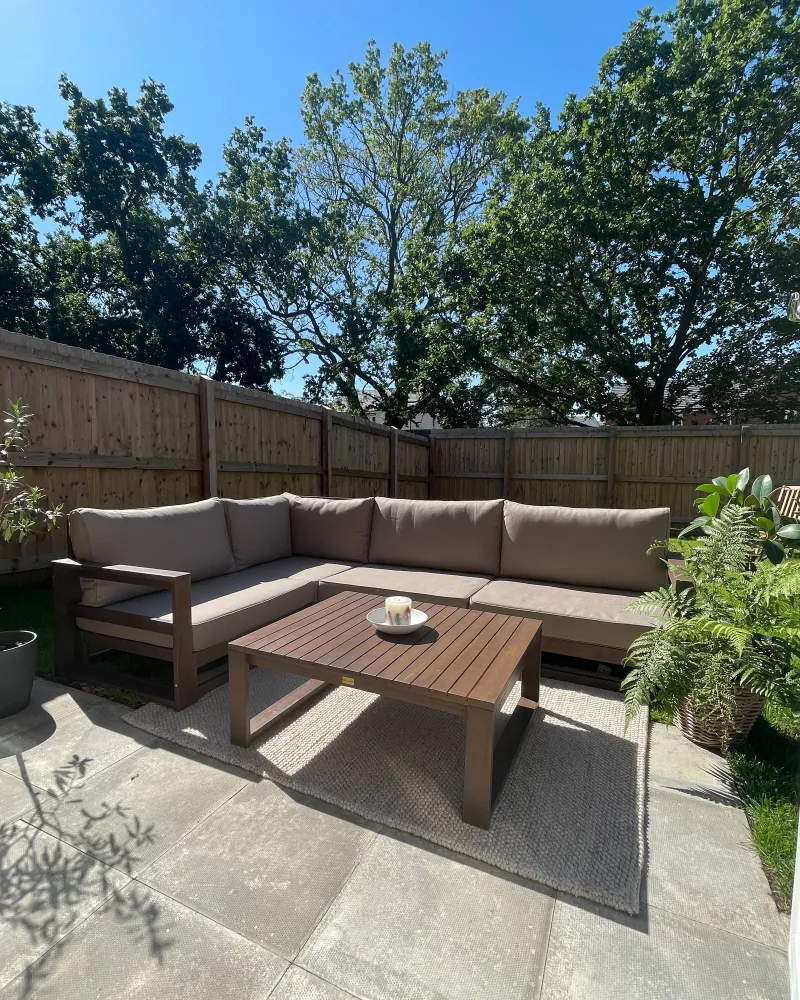 Set da giardino TIMOR Legno d'acacia certificato FSC® Legno cupo Destra