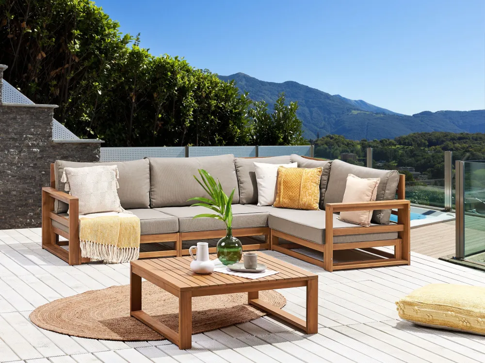 Set da giardino TIMOR Legno d'acacia certificato FSC® Legno limpido Sinistra