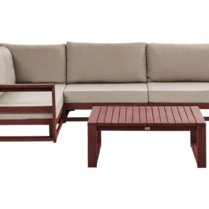 Set da giardino TIMOR Legno d'acacia Rosso nero Destra
