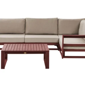 Set da giardino TIMOR Legno d'acacia Rosso cupo Sinistra