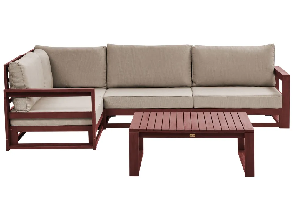 Set da giardino TIMOR Legno d'acacia Rosso cupo Destra