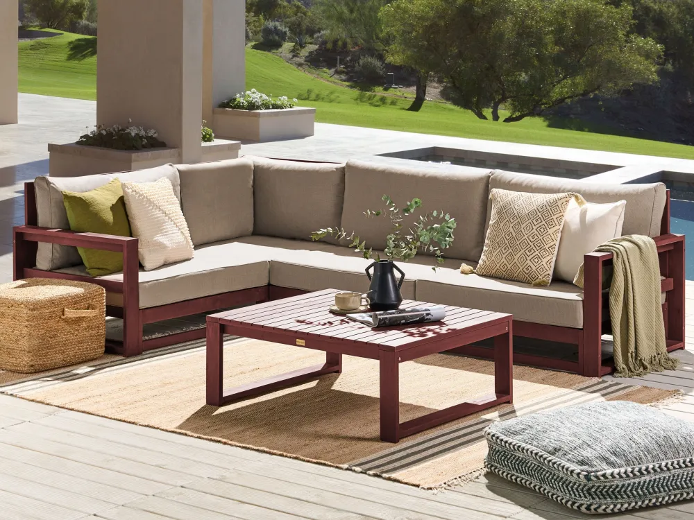 Set da giardino TIMOR Legno d'acacia Rosso cupo Destra