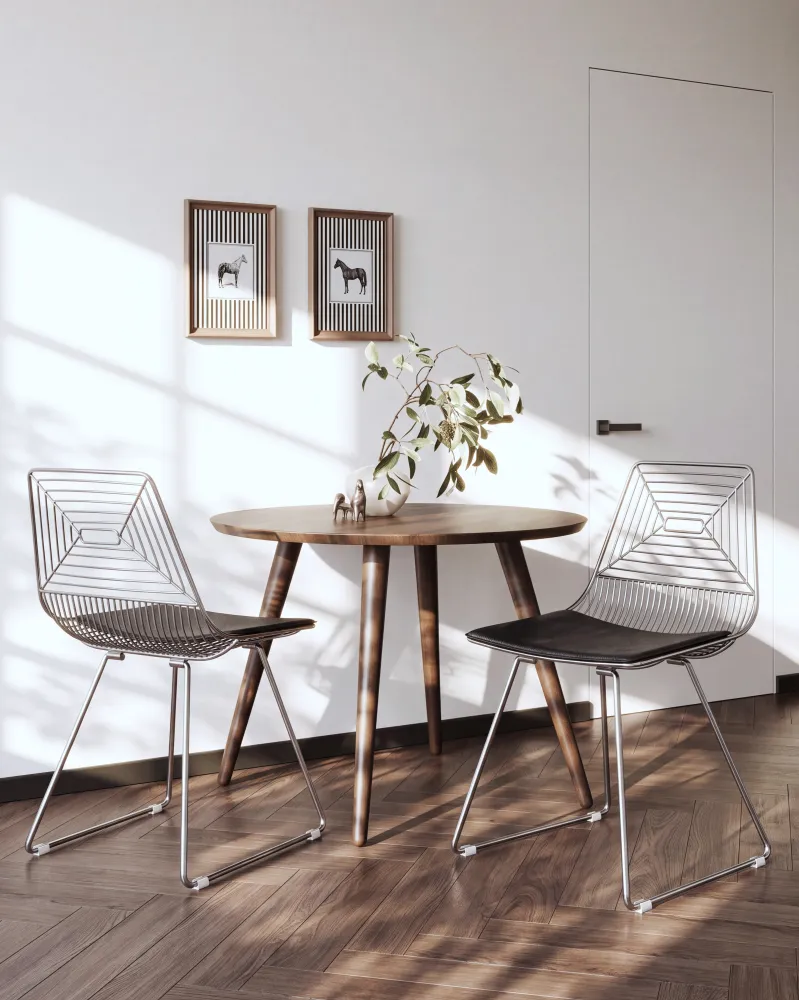 Set 2 Metallo Accent Chairs Silver BEATTY