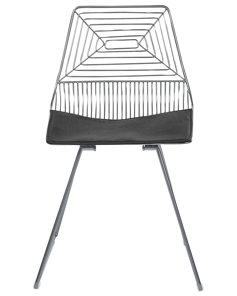 Set 2 Metallo Accent Chairs Silver BEATTY